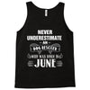 never underestimate an old man who was born in june Tank Top