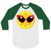 Lemon with Disco Glasses 3/4 Sleeve Shirt
