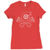 turbo skull and crossbones Ladies Fitted T-Shirt