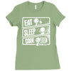 v3 eat sleep code Ladies Fitted T-Shirt