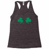 shamrock boobs Racerback Tank