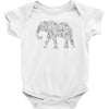 elephant filled pattern cool Baby Bodysuit