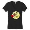 moon rocket Women's V-Neck T-Shirt