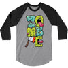 zombie font 3/4 Sleeve Shirt