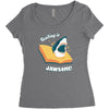 reading is jawsome Women's Triblend Scoop T-shirt