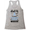 no one can scare me i am atomach cancer warrior Racerback Tank