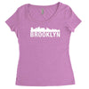brooklyn city skyline silhouette Women's Triblend Scoop T-shirt