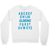 alphabet abc elemno Crewneck Sweatshirt