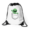 Alien Pocket Drawstring Bags
