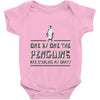 one by one penguins stealing Baby Onesie