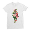 breast cancer flowers Ladies Fitted T-Shirt