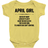April Girl Hated By Many Baby Onesie