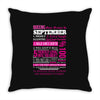 quens are born in september Throw Pillow