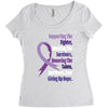 supporting the fighter, admiring the survivors, honoring the taken Women's Triblend Scoop T-shirt