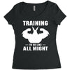 Training to be Like All Might Women's Triblend Scoop T-shirt