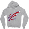 stars and stripes Zipper Hoodie