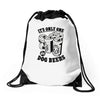 only one in dog beers Drawstring Bags
