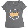 Little Peanut on the Way Women's Triblend Scoop T-shirt