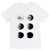 the phases of the moon of laika dog V-Neck Tee