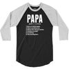 Papa Noun Definition 3/4 Sleeve Shirt