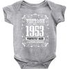 vintage made in 1953 perfectly aged a living legend Baby Bodysuit