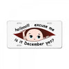 December  Peeking Out Baby Boy License Plate