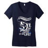 the best catch of his life! Women's V-Neck T-Shirt