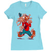 the flying spaghoofy monster Ladies Fitted T-Shirt