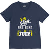 Kings Are Born In July V-Neck Tee