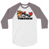 pizza is my valentine 3/4 Sleeve Shirt