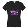 I Love Someone with Gynecologic Cancer to The Moon and Back Women's V-Neck T-Shirt