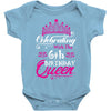 Celebrating With the 6th Birthday Queen Baby Onesie