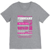 quens are born in february V-Neck Tee
