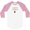 Grandpa Powered by coffee 3/4 Sleeve Shirt
