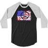 american flag peace 3/4 Sleeve Shirt