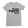 No One Fights Alone Ladies Fitted T-Shirt