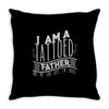 tattooed dad Throw Pillow