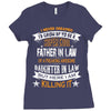 Super Cool Father In Law Of A Freaking Awesome Daughter In Law Ladies Fitted T-Shirt