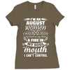 I Am An August Women Ladies Fitted T-Shirt