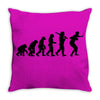 evolution of table tennis or ping pong mens black t shirt top Throw Pillow