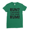 run rum Ladies Fitted T-Shirt