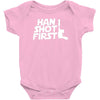 popular han shot first Baby Bodysuit