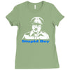 dads army stupid boy Ladies Fitted T-Shirt