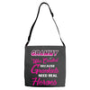 Grammy Was Created Because Need Real Heroes Adjustable Strap Totes