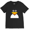 penguin face V-Neck Tee