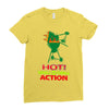 hot grill on grill action Ladies Fitted T-Shirt