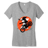 black attack Women's V-Neck T-Shirt