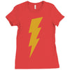 lightning bolt camera flash Ladies Fitted T-Shirt