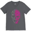 two coloured patterned skull   mens funny V-Neck Tee