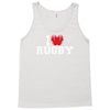 i love rugby mens funny cotton Tank Top